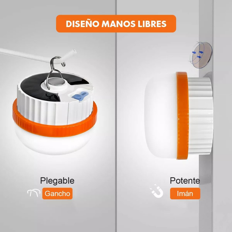 Lampara Recargable Led Solar Emergencia