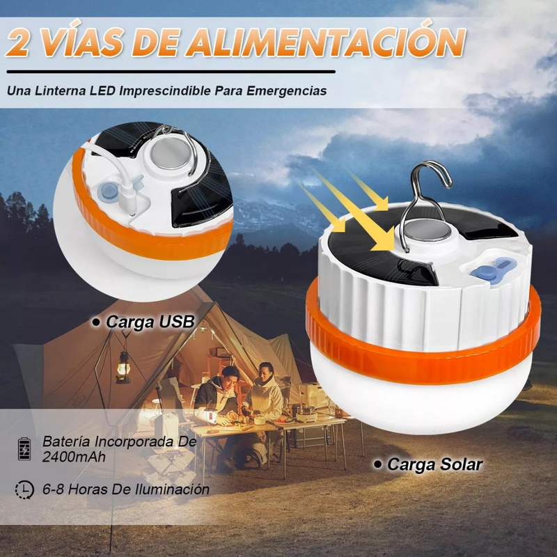 Lampara Recargable Led Solar Emergencia