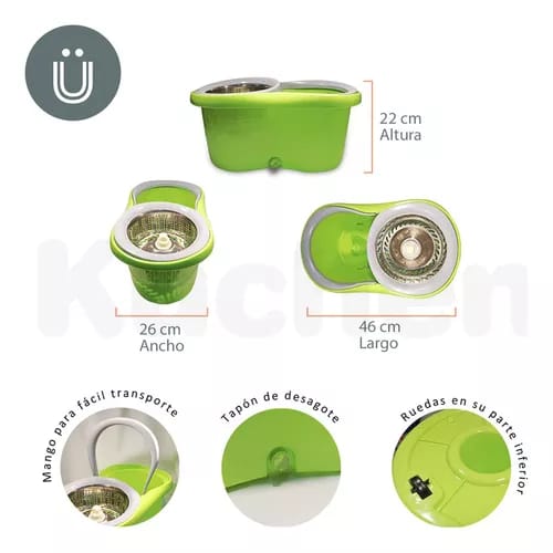 Trapeador mop Magicmop 360 con cubeta ce