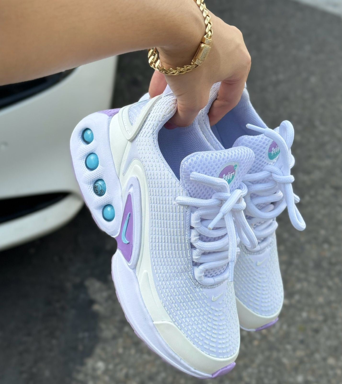Tenis Nike Air Max Dn Blanco Lila Dama