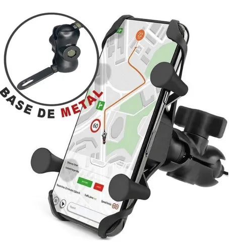 PORTACELULAR ARAÑA CON USB GIRATORIO
